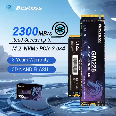 Bestoss PCIe Gen3x4 3D NAND NVMe M.2 Interface SSD 256G 512GB 1TB 2TB Gen3 Solid State Drives Gaming Entertainment for PC Laptop