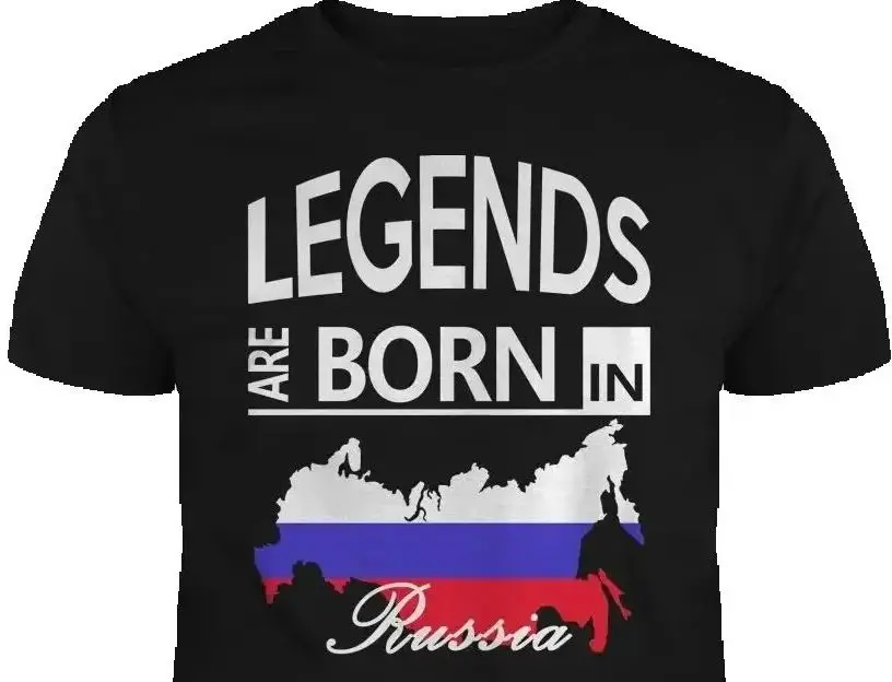 

Legends Are Born In Russia Hot Sale Russian Lover Patriotic T Shirt New 100% Cotton Short Sleeve O-Neck T-shirt Casual Mens Top