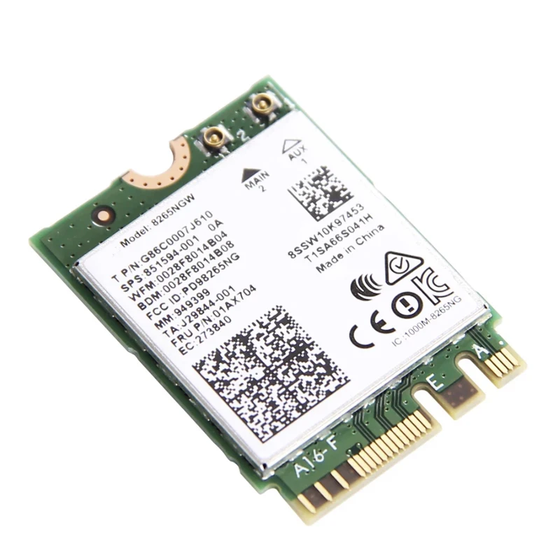 Wireless-AC 8265 Dual Band 2.4G/5Ghz Wifi Bluetooth Wlan For 8265NGW NGFF 802.11ac 867Mbps 2x2 MU-MIMO BT 4.2 Card