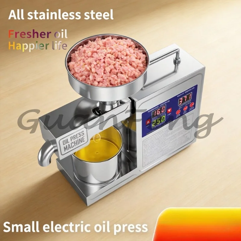 820W  Home‑Use Intelligent Oil Presser, Stainless‑Steel Automatic Oil‑Making Machine, 3‑6KG/H Output Mini Edible Oil Processor