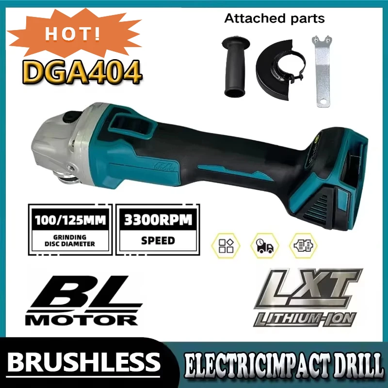 

Fit Makita DGA404 125/100mm Brushless Lithium Electric Angle Grinder Rechargeable Cutting Machine High Power Polishing Machine