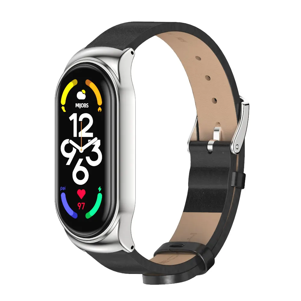 Mi Band 용 스트랩 7 6 5 4 3 가죽 Correas Mi Bend 4 실리콘 Miband Bracelet Mi Band 6, 샤오미 스마트 밴드 Xaomi 손목밴드