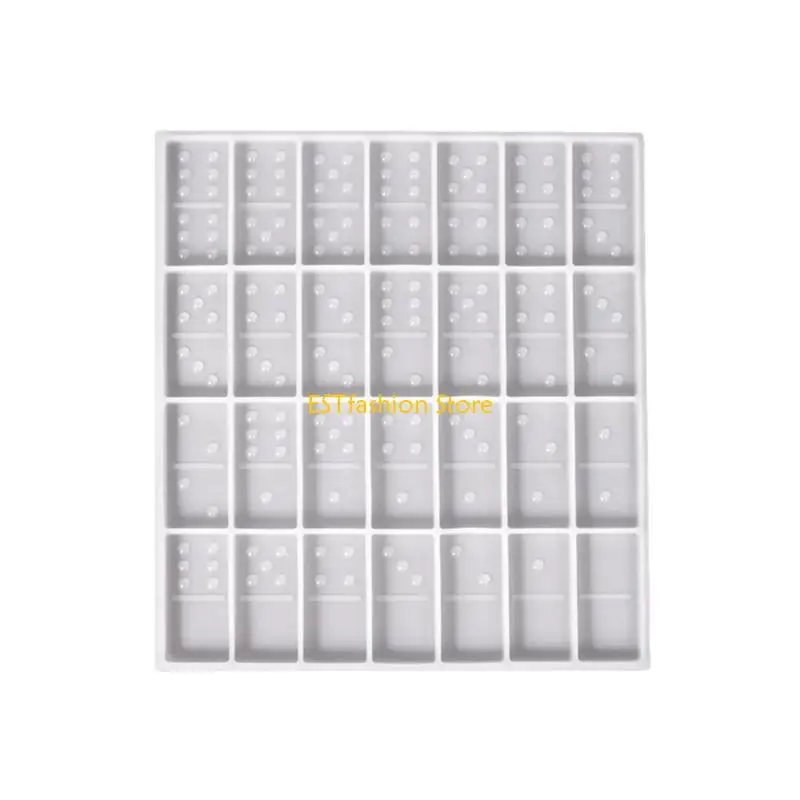 Y5GC Dominoes Game Ornament Crafts Silicone Mold Set Epoxy Jewelry Mold Resin Casting Pendant Mold Suitable for Diy Crafts