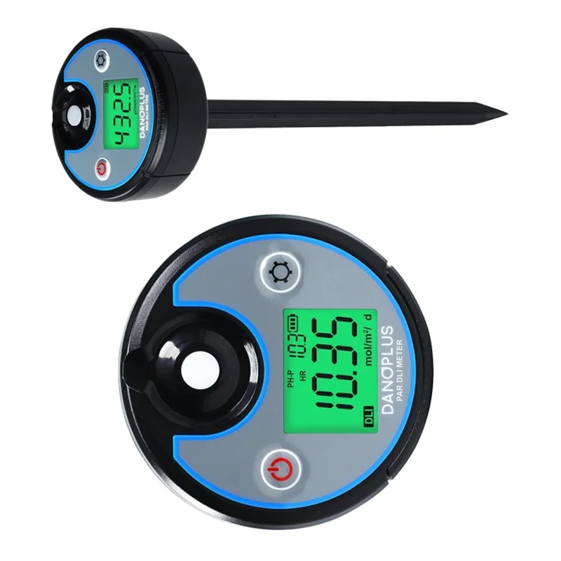 VOFUN-2-in-1 Digitaler Lichtmesser Datenlogger PAR DLI PPFD Testtester 400-700 Nm Photosynthetisches IP65 Wasserdichtes Gewächshaus Gard