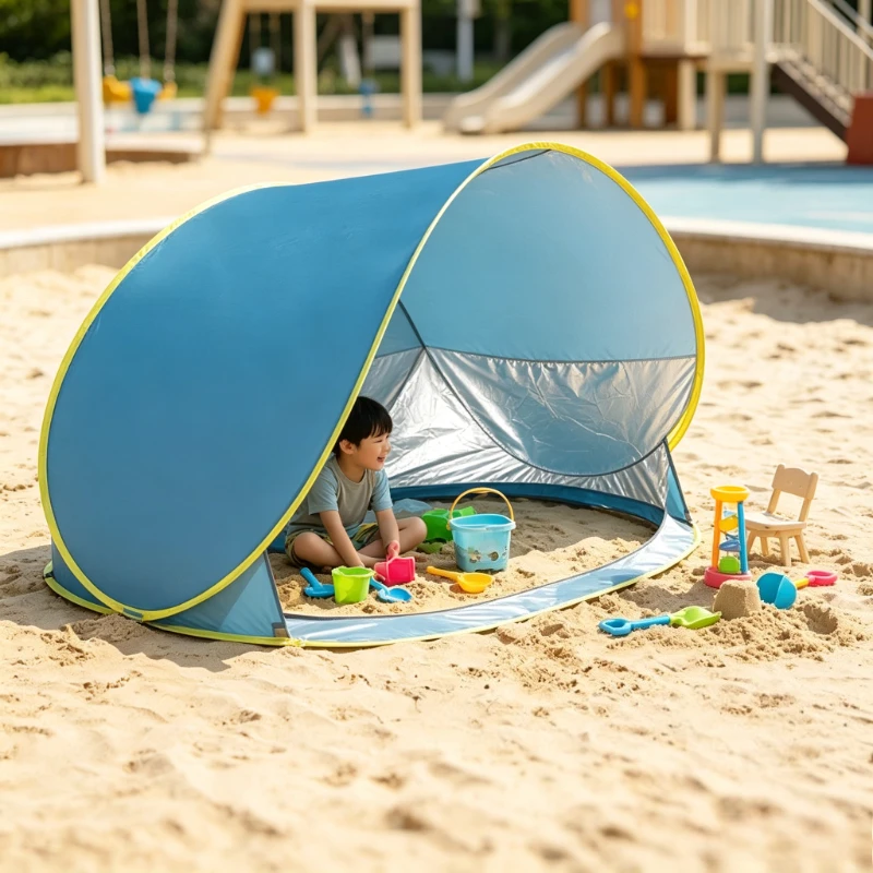 Pop-Up Instant Tent, UV Protection Beach Sun Shelter with Portable Design, Breathable & Heat Insulated Outdoor Canopy