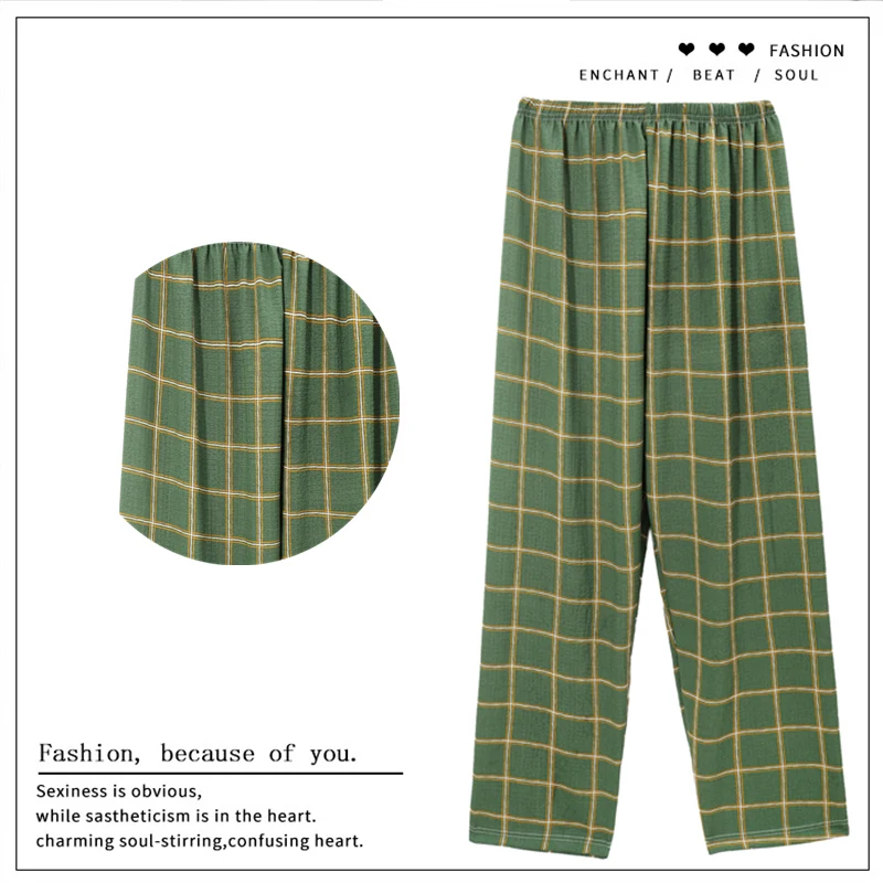 603 green striped trousers