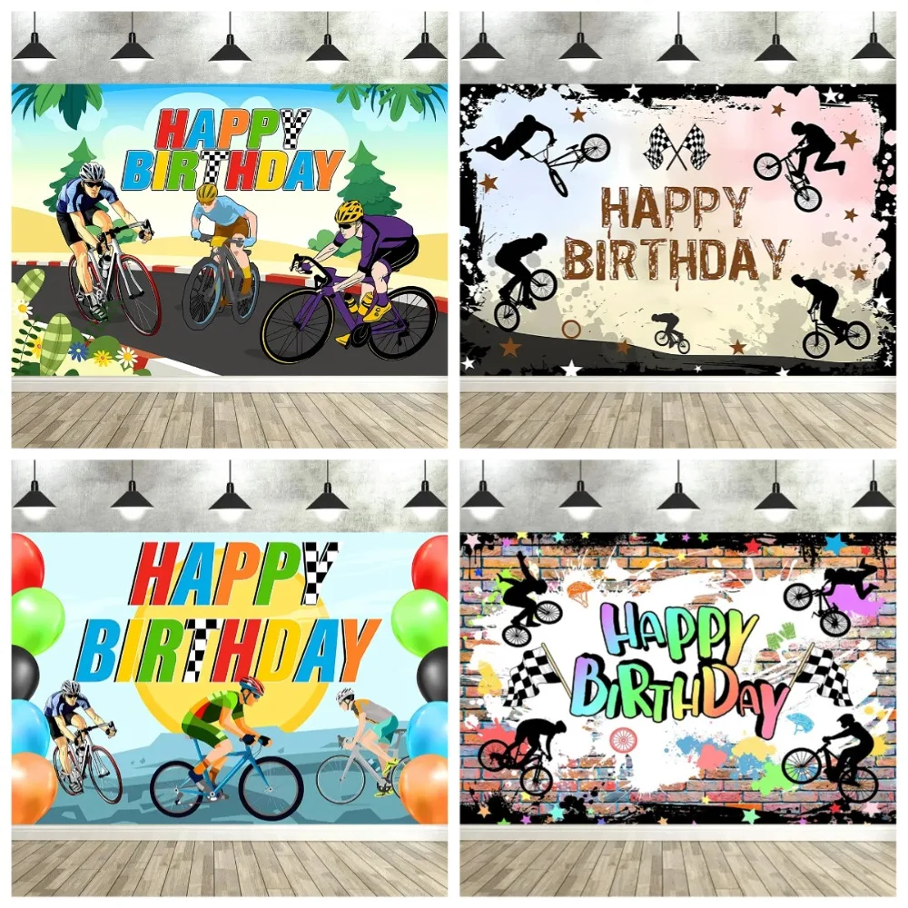 

Bicycle sports photography background, bicycle themed birthday Backdrop, teenage bicycle hobby party decoration banner Backdrop