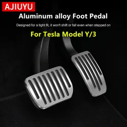 AJIUYU pedale in lega di alluminio per Tesla Model 3 Y 20-23Car Accelerator Gas Fuel Brake Rest Pads Mat Cover accessori Styling