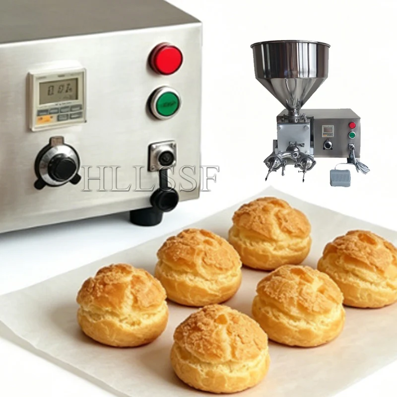Chocolate Cake Cream Filling Machine For Paste Cookies Biscuit Puffs Bread Stuffed Jam Core Muffin Salad Injection Tool