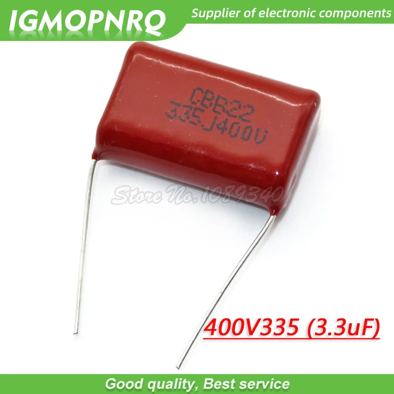 10PCS 400V335J  3.3uF  Pitch 25mm 400V 335 3300nf CBB 400V335J-P25 Polypropylene film capacitor