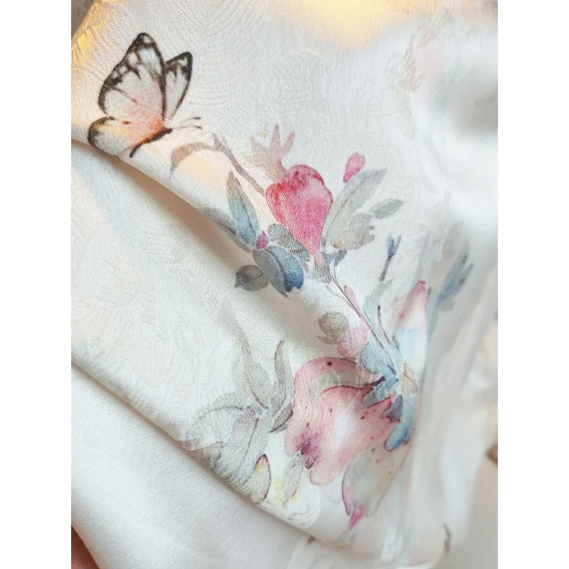 Nowa bluzka żakardowa w chińskim stylu damska letnia nowa vintage okrągły kołnierzyk codzienna koszula zapinana na guziki damska koszula