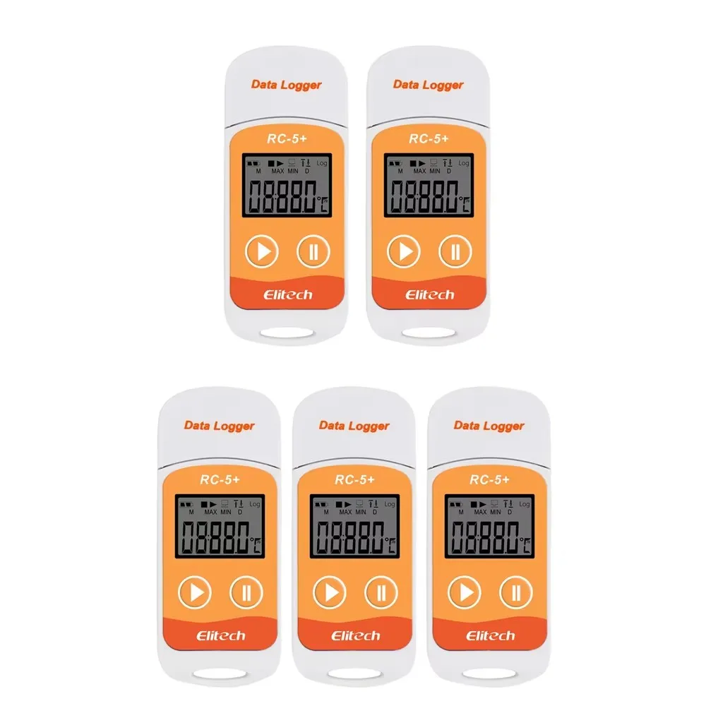 RC-5+ High-Precision Digital USB Temperature Data Logger Upgrade for Labs Refrigeration Cold Chain Transport