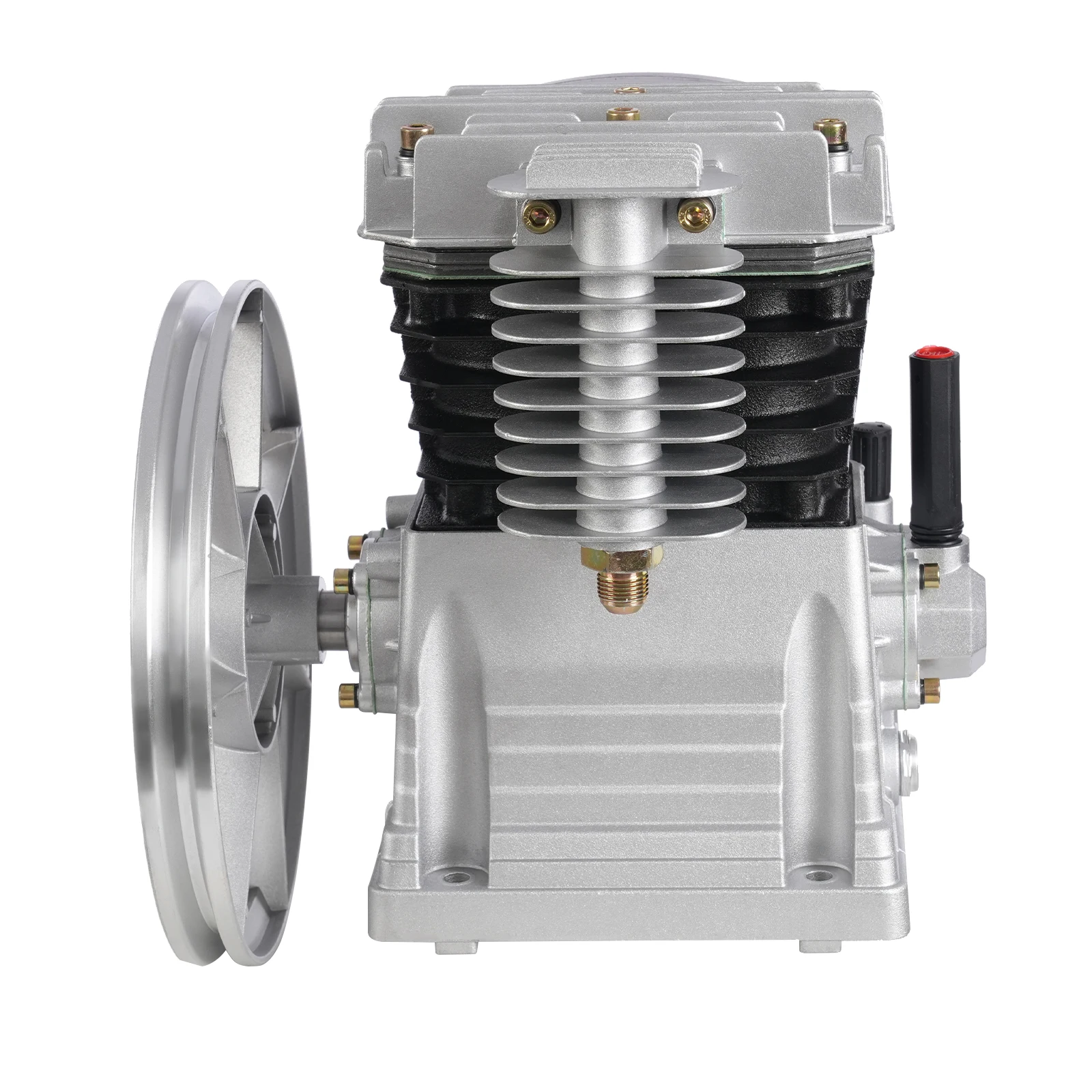 

Air Compressor Pump Head 2065 Model, 3HP 2.2KW Cast Iron Cylinder Air Pump with 66Gal/min Displacement & 1.0MPa Max Pressure, Compressor Replacement Head for Automotive, Decoration, Construction