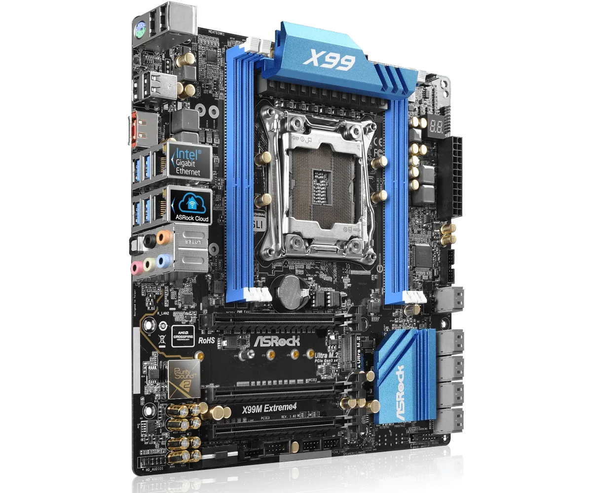 ASRock X99M EXTREME4 X99 Motherboard LGA 2011-3 DDR4 3000+(OC) 256GB support E5-2670 v3 2695 4620 2640 v4 i7-6900K cpu Micro AT