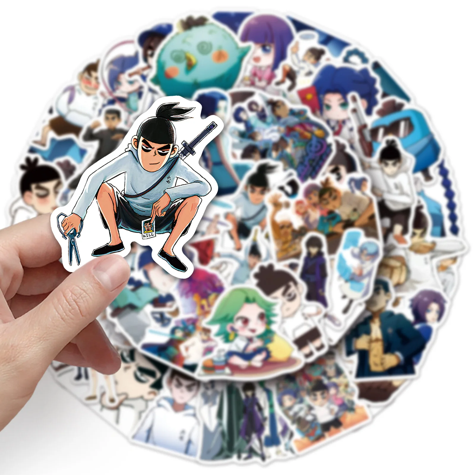 

10/30/50PCS Scissor Seven Graffiti Sticker Funny Chinese Cartoon Decal For Laptop Phone Guitar Car Waterproof Sticker Kid Toys