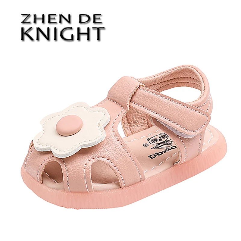 

Summer Girls Baby Sandals Infant Closed-toe Sunflower Soft Sole Shoes Toddler 0 To 1 Small Children Cute Princess Shoes