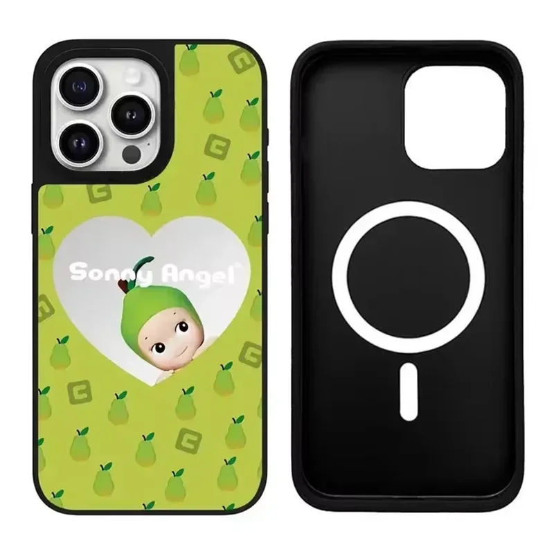 

Cute Baby Mirror Magnetic iPhone 11 12 13 14 15 Pro Max Mirror Surface MagSafe Case Cover Shell