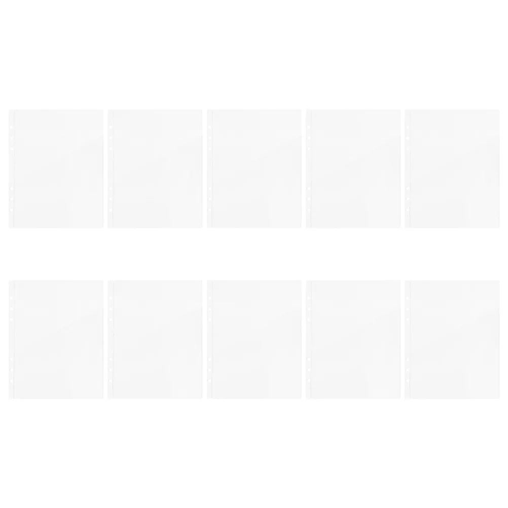 

10Pcs A5 PVC Transparent Storage Bag Loose Leaf Notebook Refills Organizer Portable Pouch for Bills Photos Coupons Card Storage