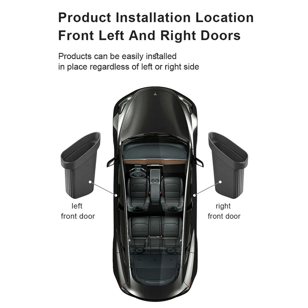 

Мусорный бак для двери автомобиля Tesla Model 3Y, силиконовый ящик для хранения дверной ручки, водонепроницаемый мусорный бак, автомобильные аксессуары