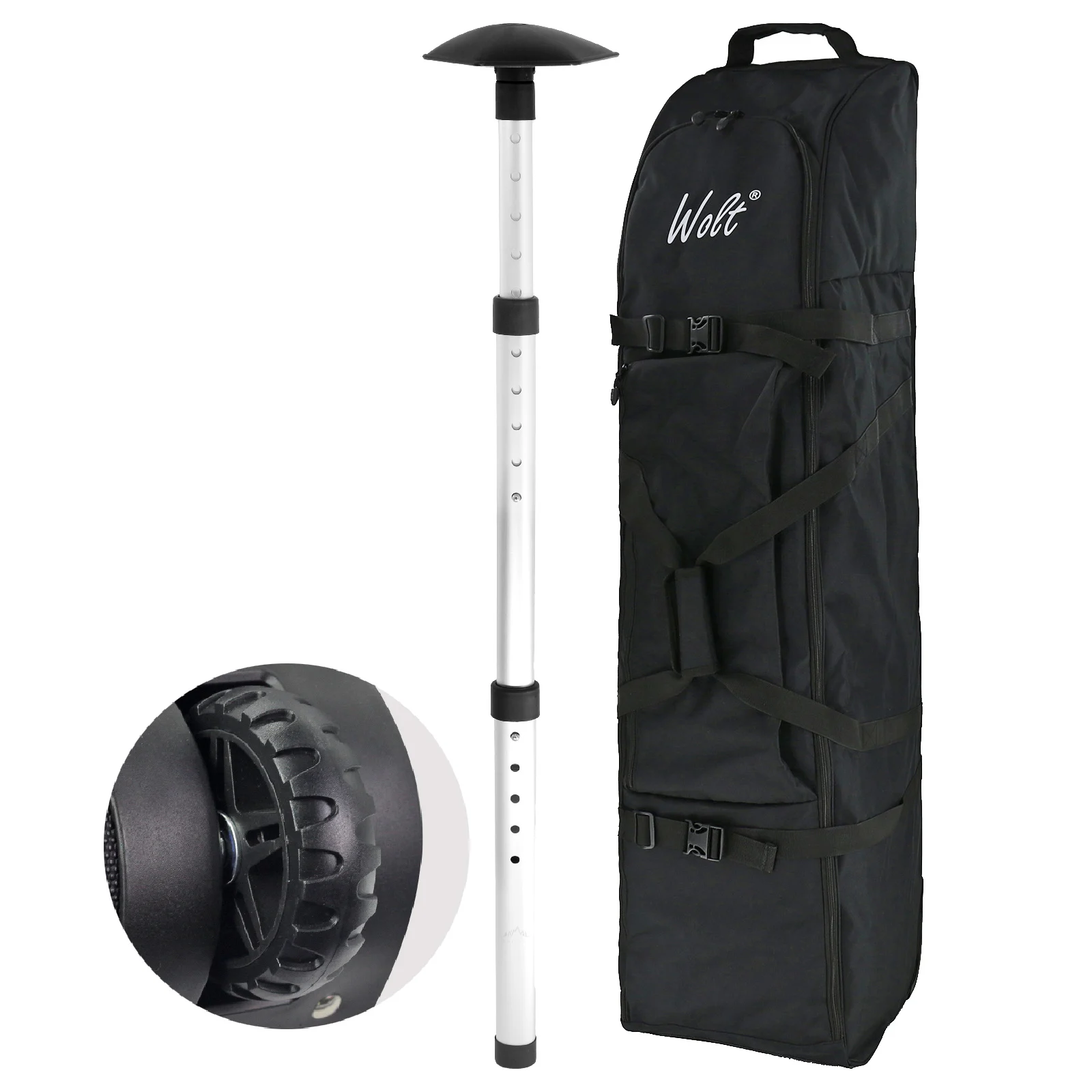 WOLT-Sac de voyage de golf avec système de support anti-impact, étui de voyage de golf rembourré souple pour compagnies aériennes, 900D rapDuty, Oxford Fabri