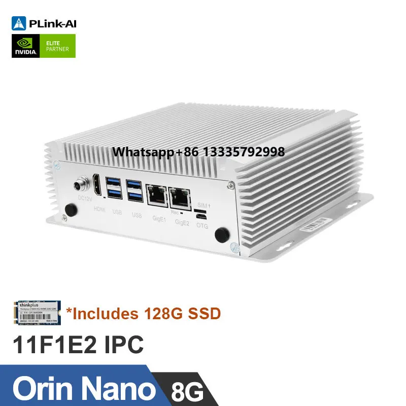 

Jetson Orin Nano 8G 20T Edge Computer Embedded Computer AI Industrial PC 11F1E2-Orin Nano 8G-128G