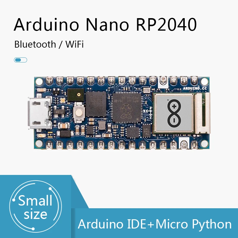 Original  Arduino Nano RP2040 Connect with headers  WIFI BLUE ABX00053,Support Arduino IDE / Micropython