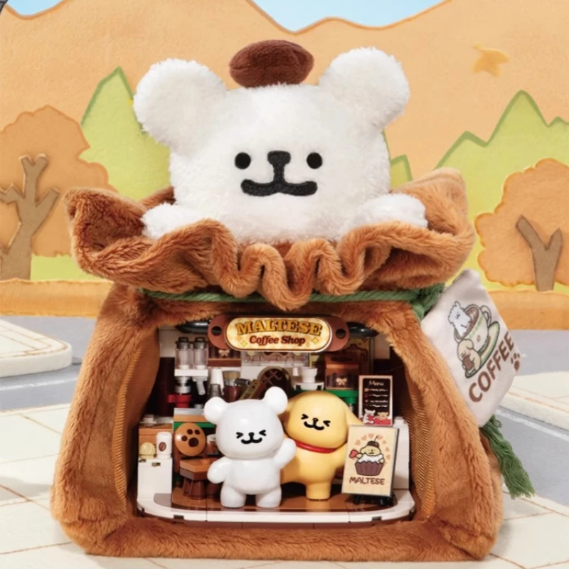 

Мальтийские строительные блоки Happy Business Series, маленькая головоломка из белого золота с волосами, игрушка-модель, коллекция украшений, подарок