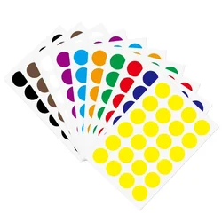 10Sheets Simple Colorful Dot Round Stickers Mini Student Notebook Key Point Highlight Sticker Packing Bag Label Sealing Stickers