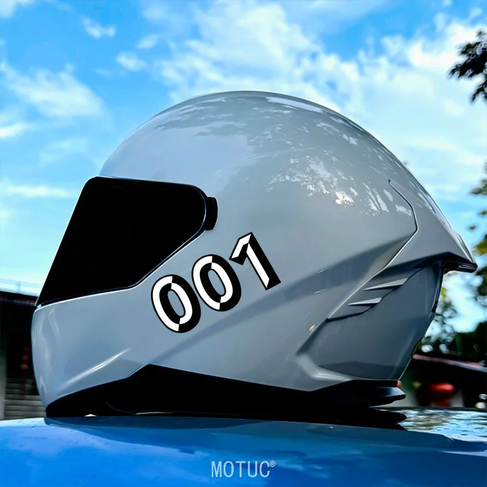 Racing Number Vinyl Decal, 1pc Waterproof Motorcycle Sticker for Helmet, Fuel Tank, Fairing, Tailbox, Bicycle and DIY Decoration