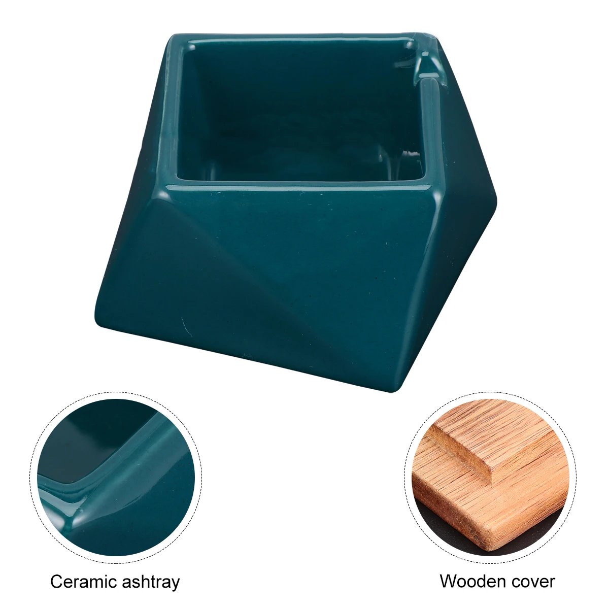 

Creative Ceramic Ashtray Lid Exquisite Container Decorative Windproof Unique Design Suitable for Home Office Study Large Deep