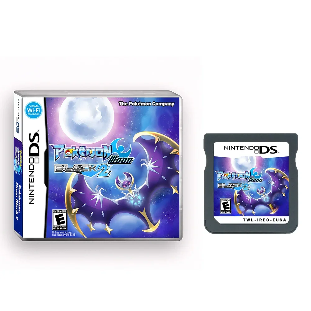 Karta do gry Pokémon Moon Black 2 NDS Wersja amerykańska Angielska karta do gry Pokémon