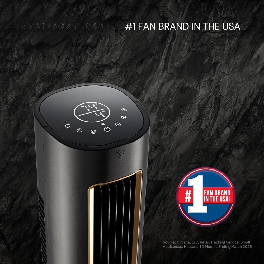 

Pinnacle 40” Tower Fans for Home, 32 ft/s Airflow, Quiet 24dB, 90° Oscillation, Standing Fan for Bedroom with - HOME