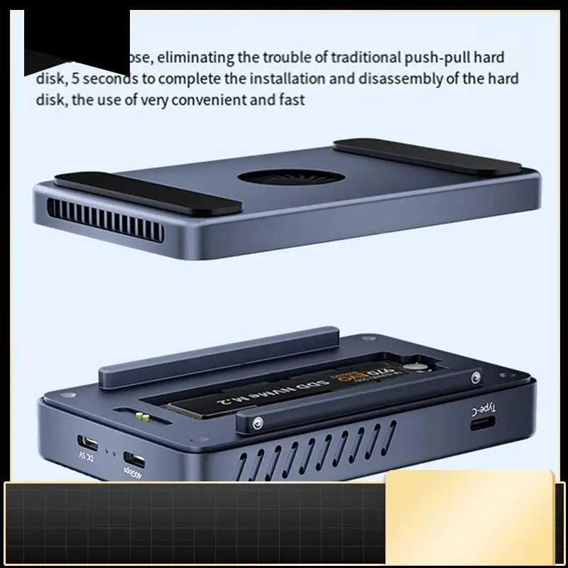 

ACASIS M.2 Hard Disk Enclosure For NVME MAC Notebook Dual DP Multi-Screen With Fan Cooling Easy Mobile Hard Disk Enclosure-N33R