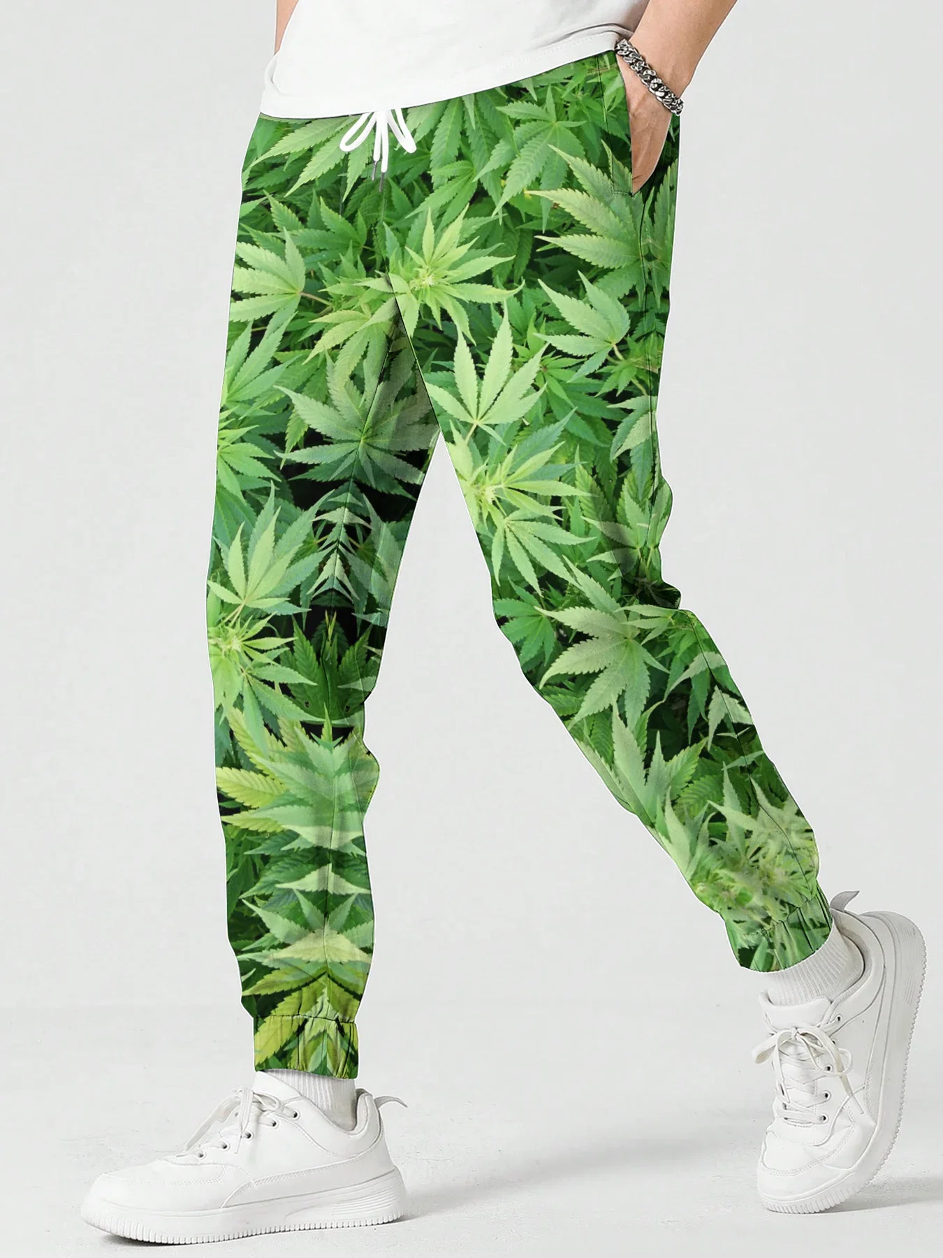 

Men Trousers Weeds Leaf Pattern 3D Printed Sweatpant Fashion Male Female Trouser Streetwear Casual Outdoor Jogging Pants