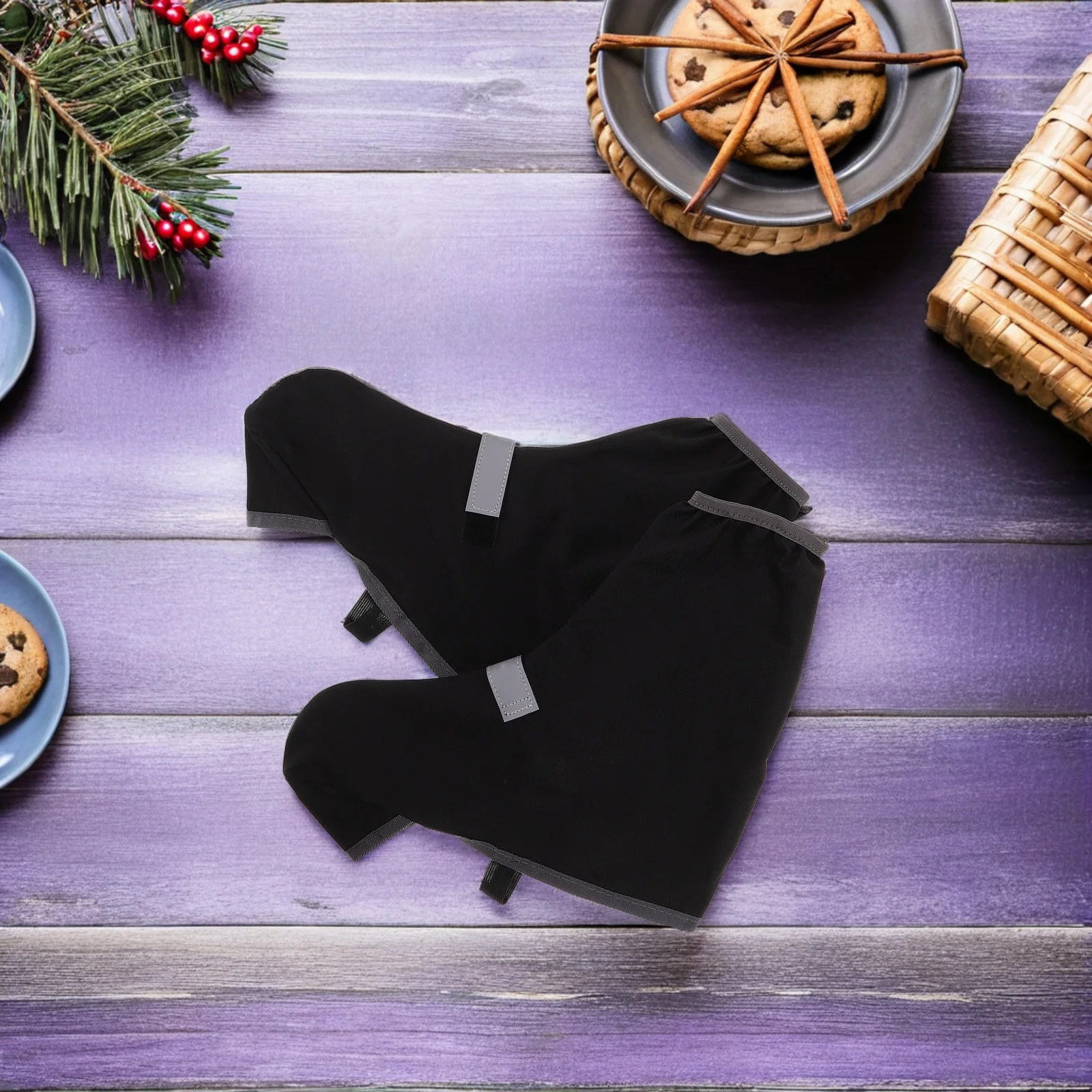 1 Pair Outdoor Waterproof Shoe Cover Thickened Reusable Non-Slip Walking Gaiters For Hiking Cycling Rain Protection Boot Covers