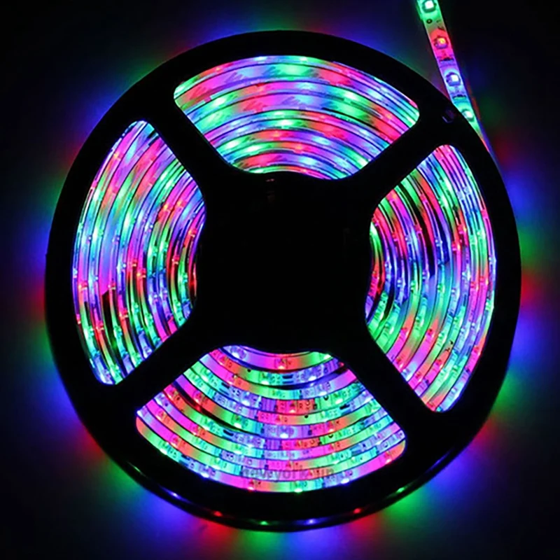 5 Meter 3528RGB Strip Light Kit +44 Keys Remote Control Waterproof Led Strip Plate Color Random