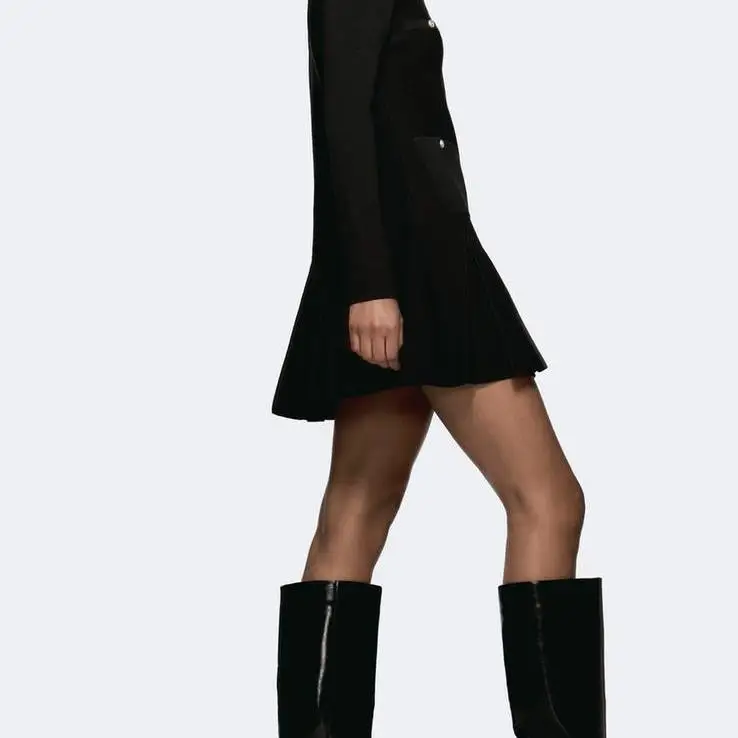 Frühlingsneue runde Ne Long Sve-Knopfdekoration für Damen, breite Falte, gestrickt, ort Dr. Polyesterfaser, 00 % regulär, Sve