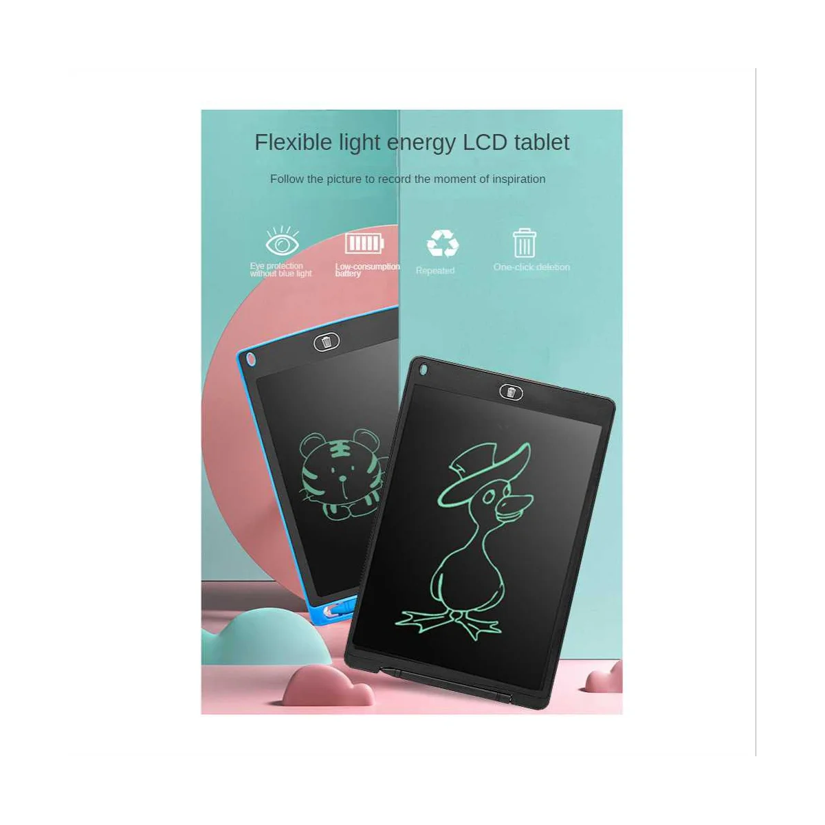 LCD Writing Pad 10 Inch Electronic Graphics Drawing Pads, Drawing Board , Digital Handwriting Doodle Pad Boy Blue