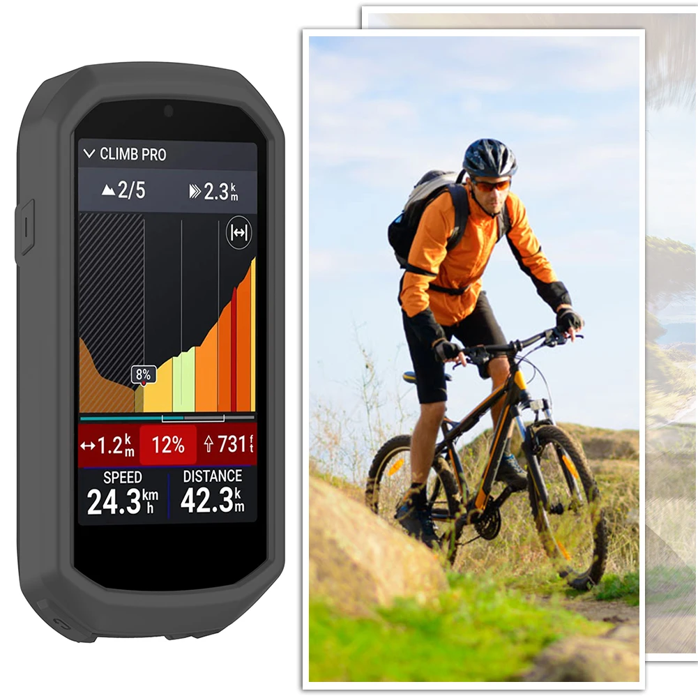 For Garmin Edge 1050 Case All Inclusive Silicone Protective Case Anti-Scratch Bumper Cover GPS Code Table Protective Cover