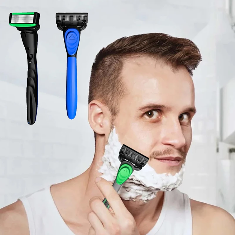 Manual Razor For Men 7-Layer Blade Shaving Knife With Replaceable Blades No Skin Damage Blades Shaver Hair Removal Knife