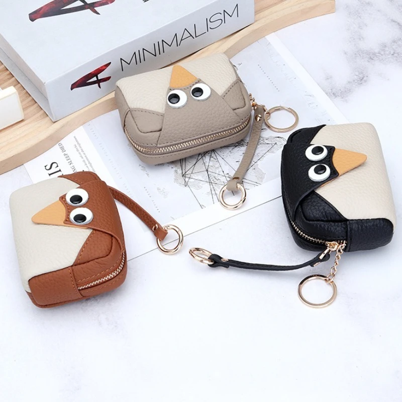 Kawaii Penguin Wallet الجدة عملة محفظة صغيرة أحمر الشفاه المنظم محفظة نسائية للعملات المعدنية اكسسوارات للفتيات في سن المراهقة الحقائب الصغيرة مع سحاب #1