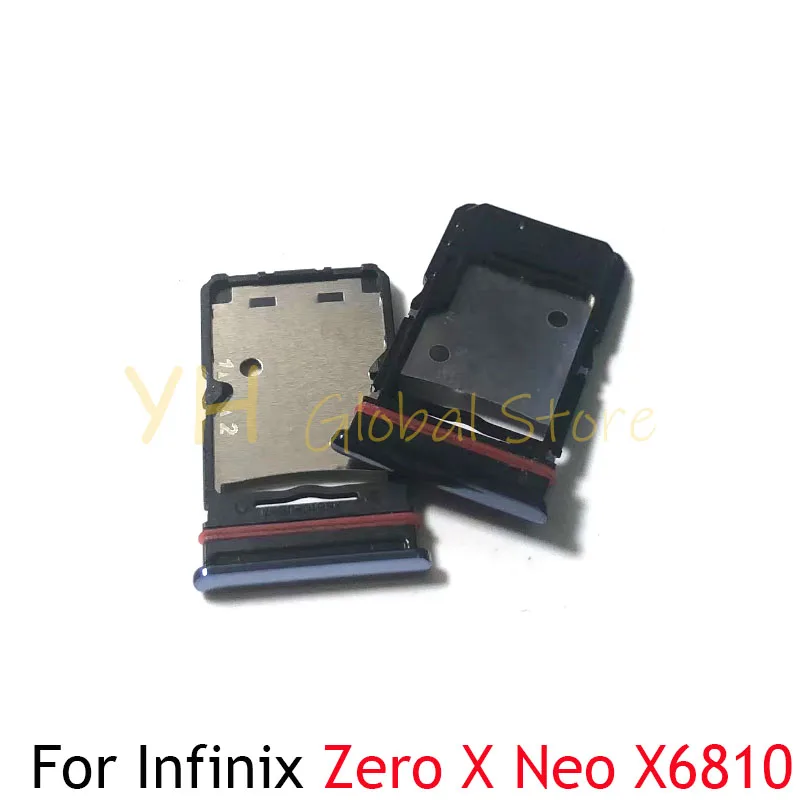 Bandeja de cartão SIM para infinix zero 20 30 x pro neo x6810 x6811 x6821 x6731, peças de reparação