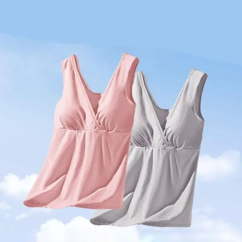 Breastfeeding Vest Modal Maternity Tanks Nursing Bra Nurse Tanks for Pregnant Women Pregnancy Feeding Clothing