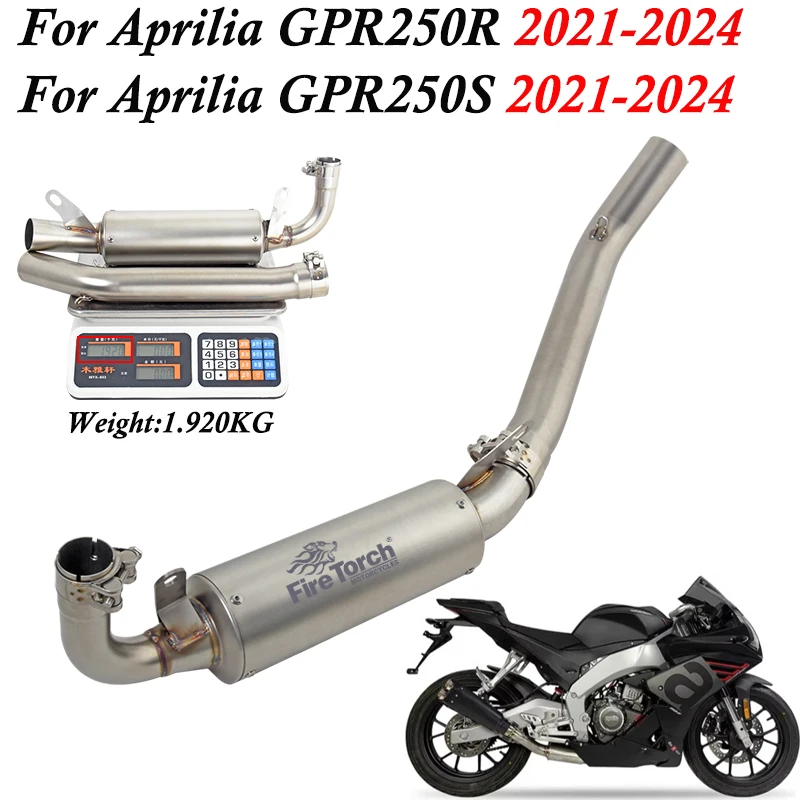 For Aprilia GPR250R GPR250S GPR250 2021 - 2024 Motorcycle Exhaust Escape Systems Side Row Slip On Middle Link Pipe 51mm Muffler