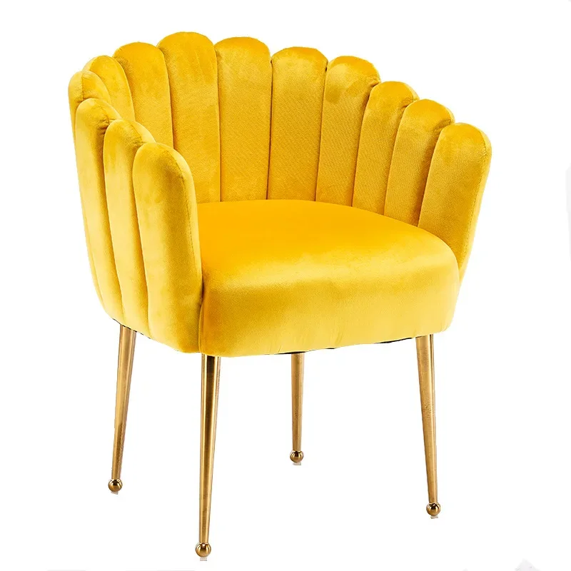 

Factory direct sale Cheap price Modern Furniture Pink Velvet Lazy Upholstery Shell Sofa Living Room Chair With Gold Legs