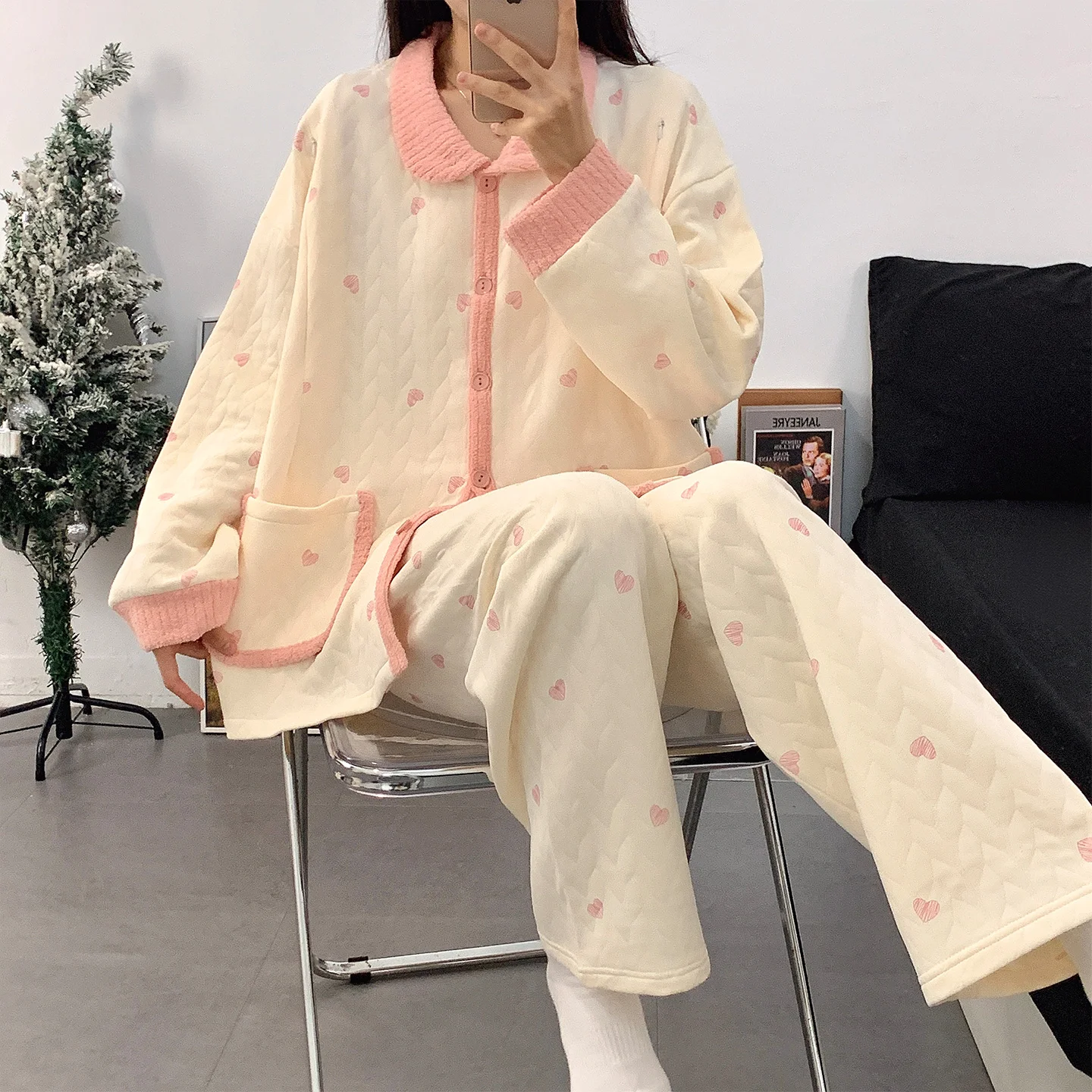 

Pajama For Couples Sets Women Spandex Night Set In Relaxed Fit Restful Sleep V Neck Sleeveless Shorts Flexible Movement Jacquard