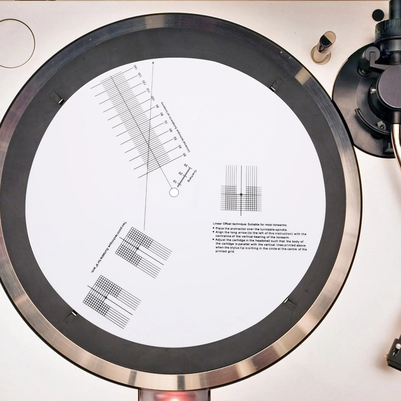 

1pc Vinyl Record Player Calibration Disc White Acrylic Anti-Slip Gauge Ruler For Stylus Skating Force Test Pickup Adjustment