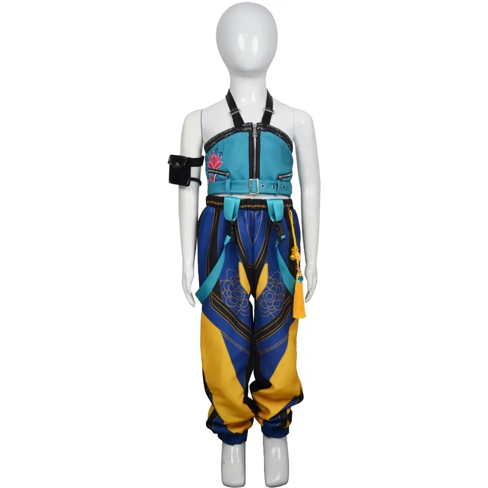 

Movie K-Pop Demon Hunters Cosplay Costume Zoey Kids Set Top Pants Belt Halloween Party Props Stage Show Accessories Child