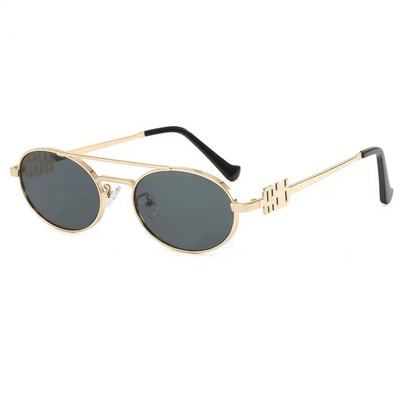 9891  Fashion Brand Sunglasses Retro Small Frame Woman Man Metal Prescription Eyeglasses Frame UV Protection Sun Glass