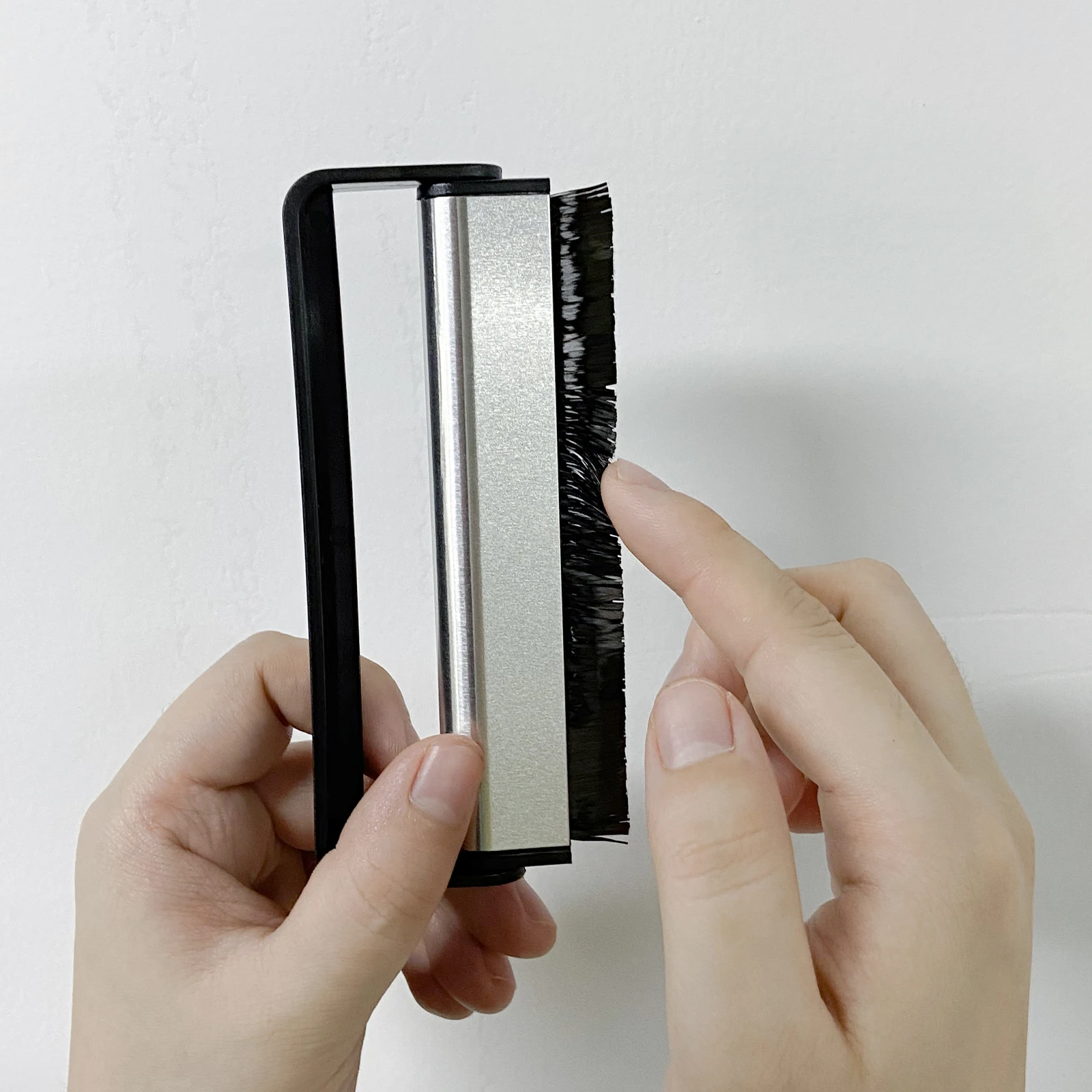 Spazzola professionale per dischi in vinile Spazzola portatile antistatica per dischi in fibra di carbonio + Spazzola per stilo Accessorio per lettore fonografo in vinile LP